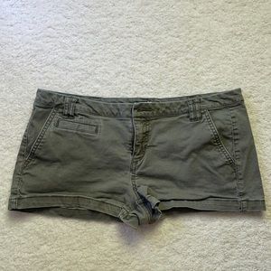 Express low rise olive shorts